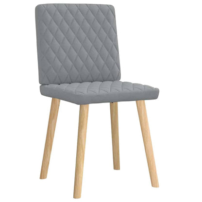 vidaXL Chaises de salle à manger 2 pcs Tissu Gris clair
