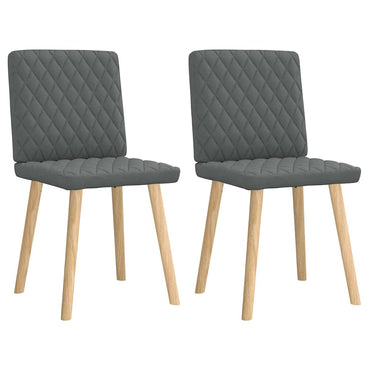 vidaXL Chaises de salle à manger 2 pcs Tissu gris foncé