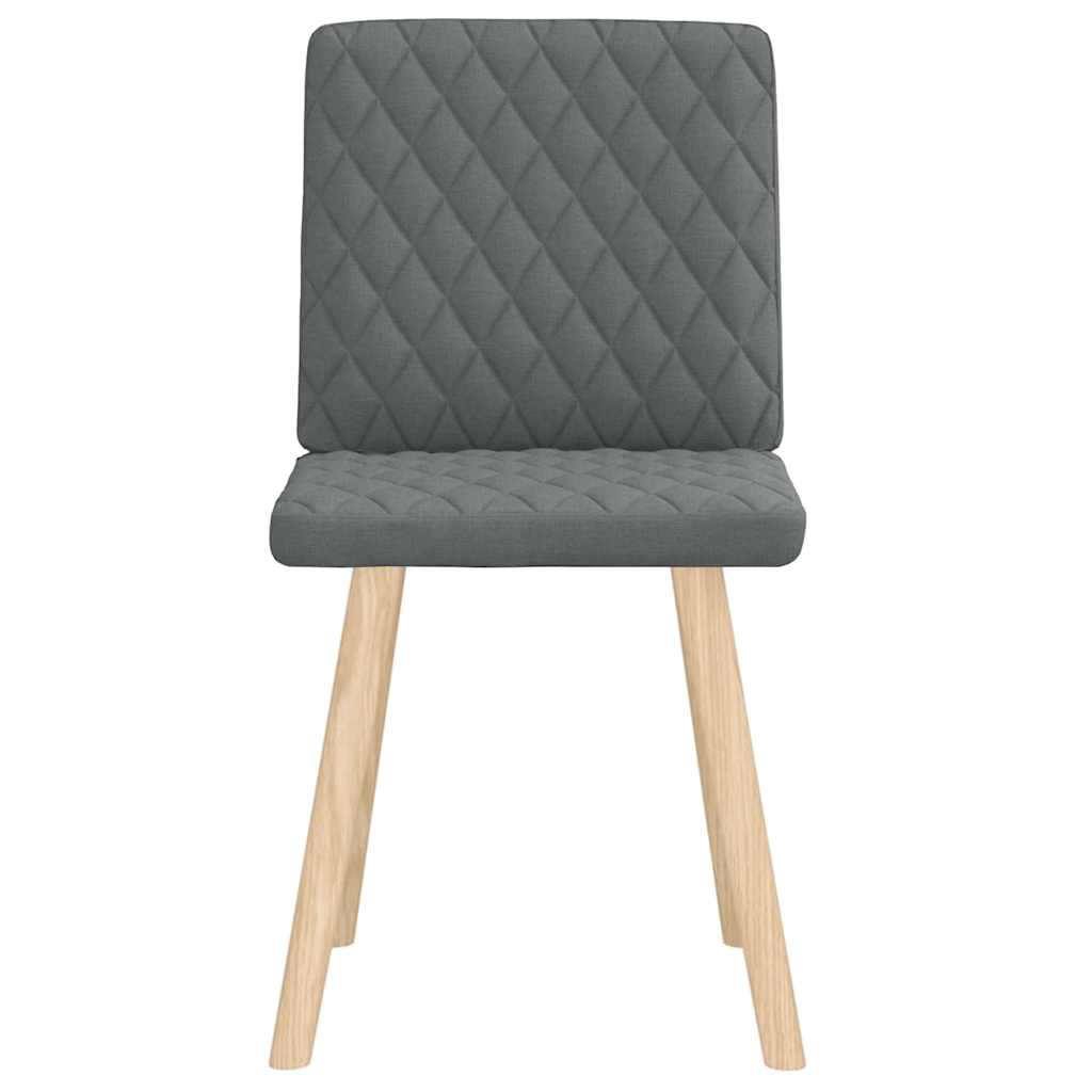 vidaXL Chaises de salle à manger 2 pcs Tissu gris foncé