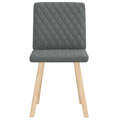 vidaXL Chaises de salle à manger 2 pcs Tissu gris foncé