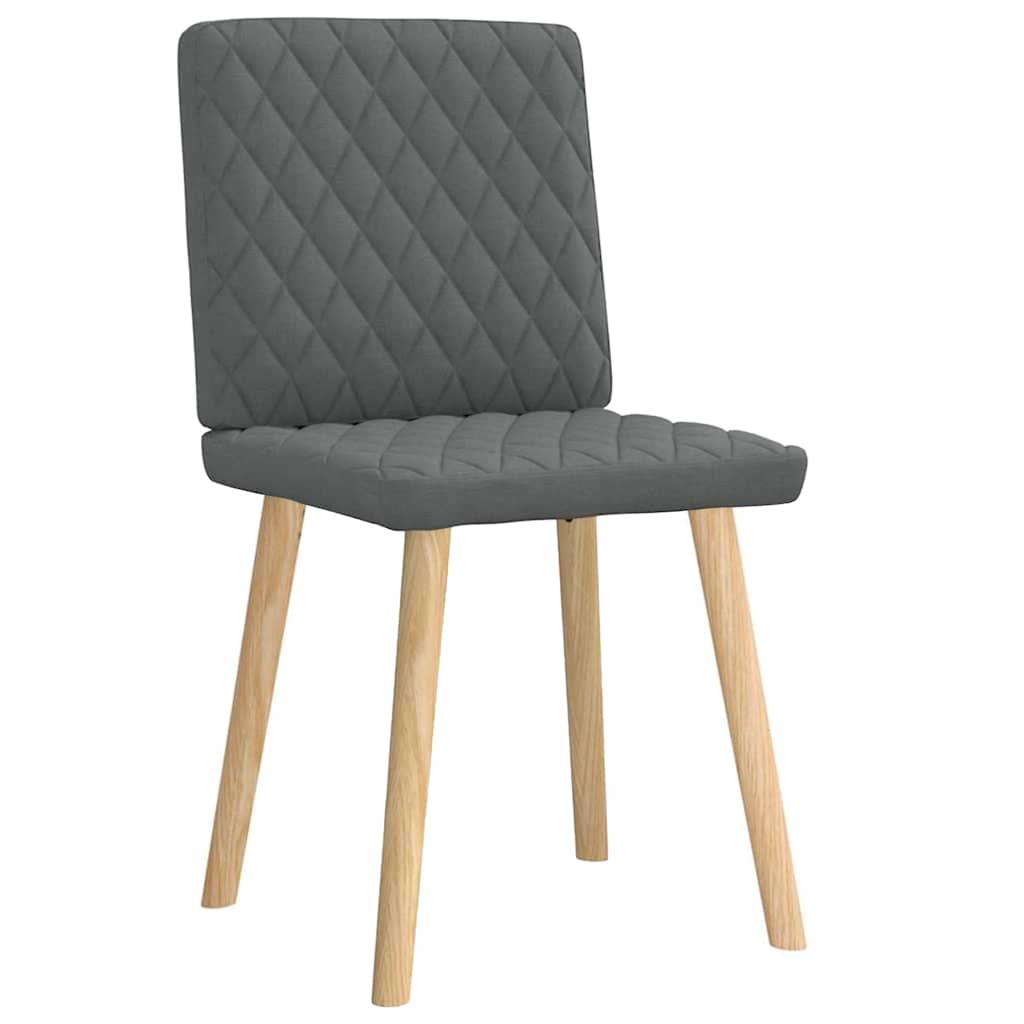 vidaXL Chaises de salle à manger 2 pcs Tissu gris foncé