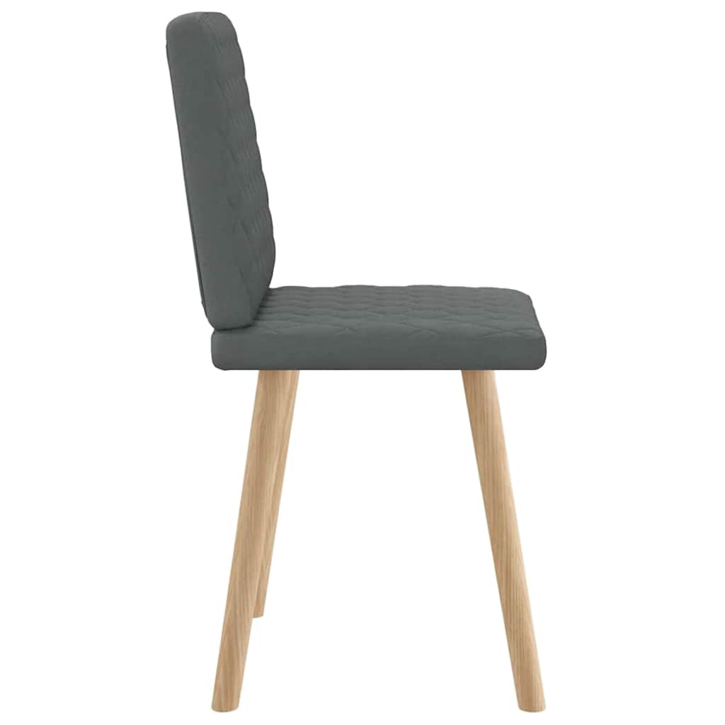 vidaXL Chaises de salle à manger 2 pcs Tissu gris foncé