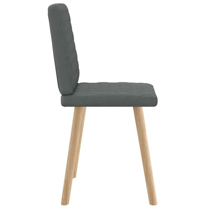 vidaXL Chaises de salle à manger 2 pcs Tissu gris foncé