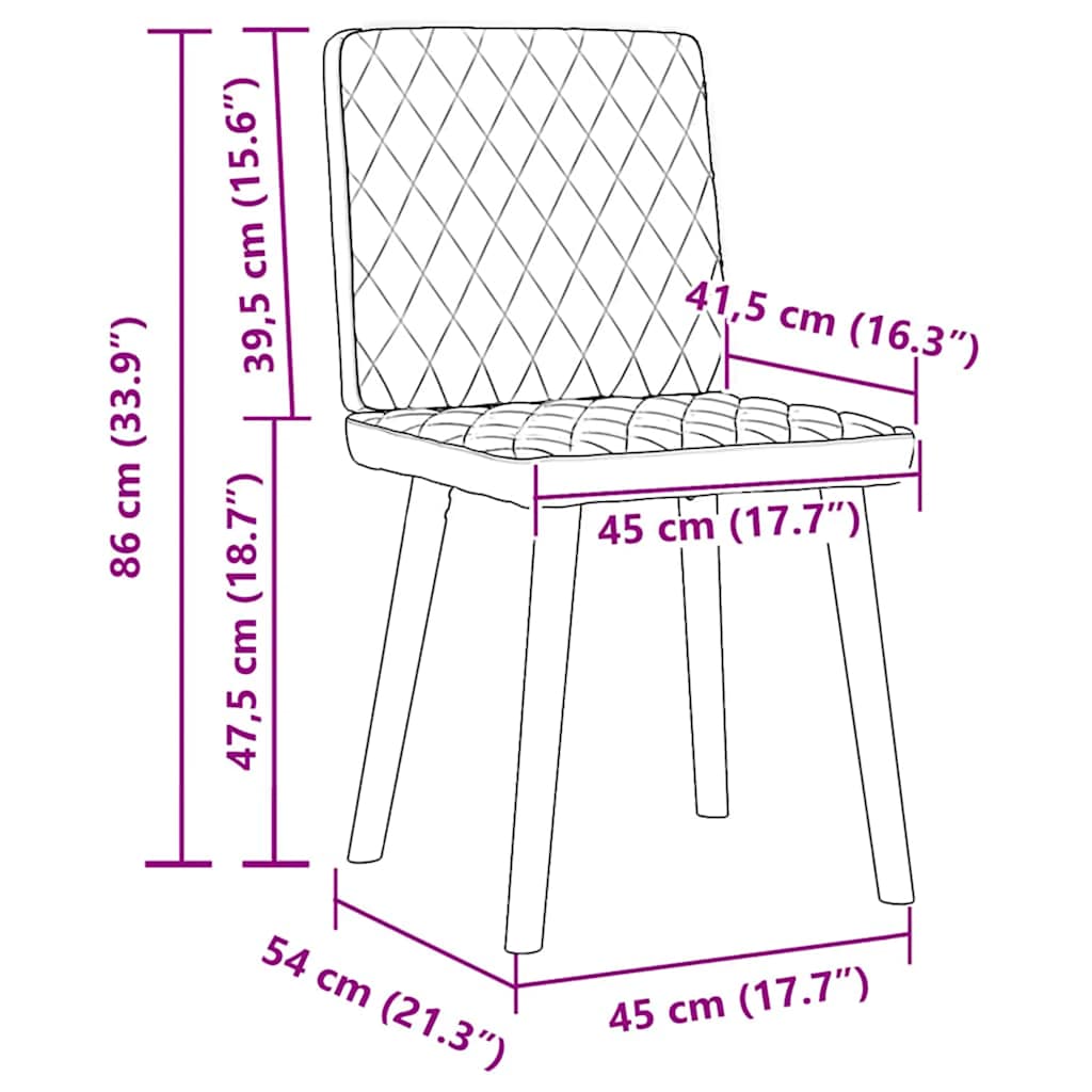 vidaXL Chaises de salle à manger 2 pcs Tissu gris foncé