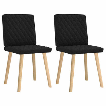 vidaXL Chaises de salle à manger 2 pcs Tissu noir