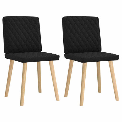 vidaXL Chaises de salle à manger 2 pcs Tissu noir