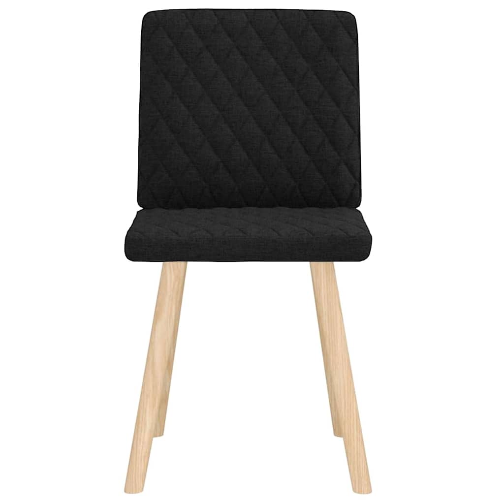 vidaXL Chaises de salle à manger 2 pcs Tissu noir