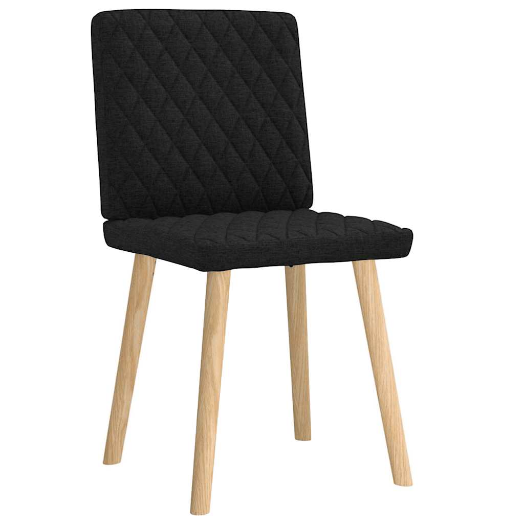 vidaXL Chaises de salle à manger 2 pcs Tissu noir