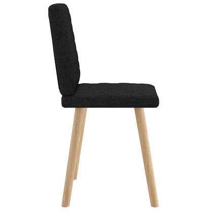 vidaXL Chaises de salle à manger 2 pcs Tissu noir