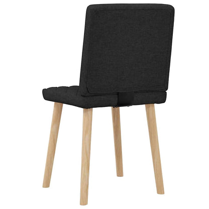 vidaXL Chaises de salle à manger 2 pcs Tissu noir