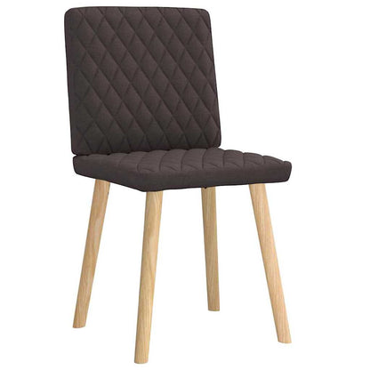 vidaXL Esszimmerstühle 2 Stk. Dunkelbraun Stoff