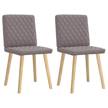 vidaXL Esszimmerstühle 2 Stk. Taupe Stoff