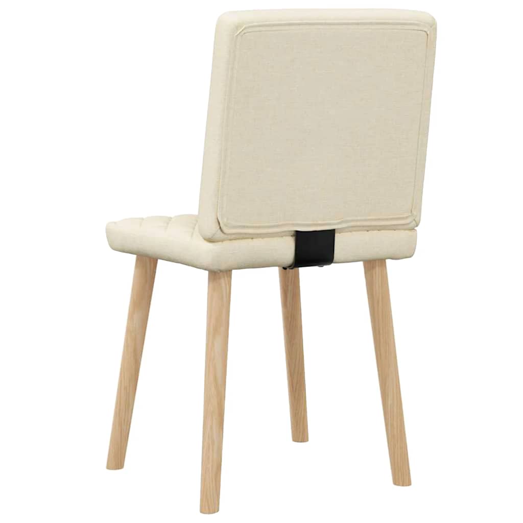 vidaXL Esszimmerstühle 2 Stk. Creme Stoff