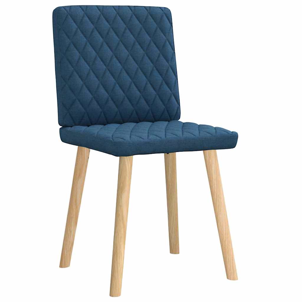 vidaXL Esszimmerstühle 2 Stk. Blau Stoff