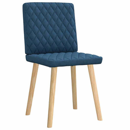 vidaXL Esszimmerstühle 2 Stk. Blau Stoff