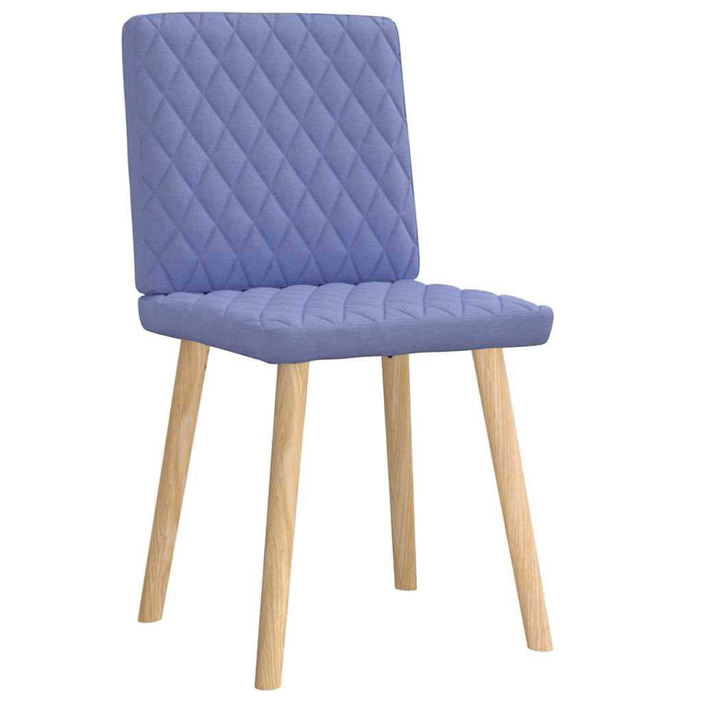 vidaXL Esszimmerstühle 2 Stk. Jeansblau Stoff