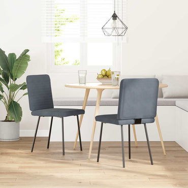 vidaXL Chaises de salle à manger 2 pcs Velours gris foncé