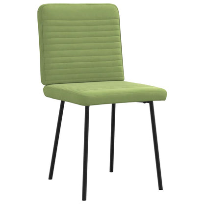 vidaXL Chaises de salle à manger 2 pcs Vert clair Velours
