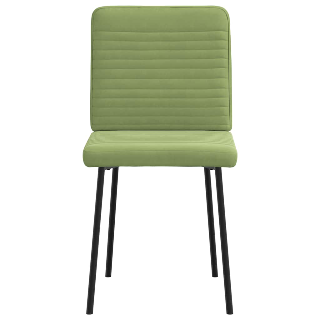 vidaXL Chaises de salle à manger 2 pcs Vert clair Velours