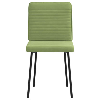 vidaXL Chaises de salle à manger 2 pcs Vert clair Velours
