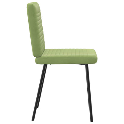 vidaXL Chaises de salle à manger 2 pcs Vert clair Velours