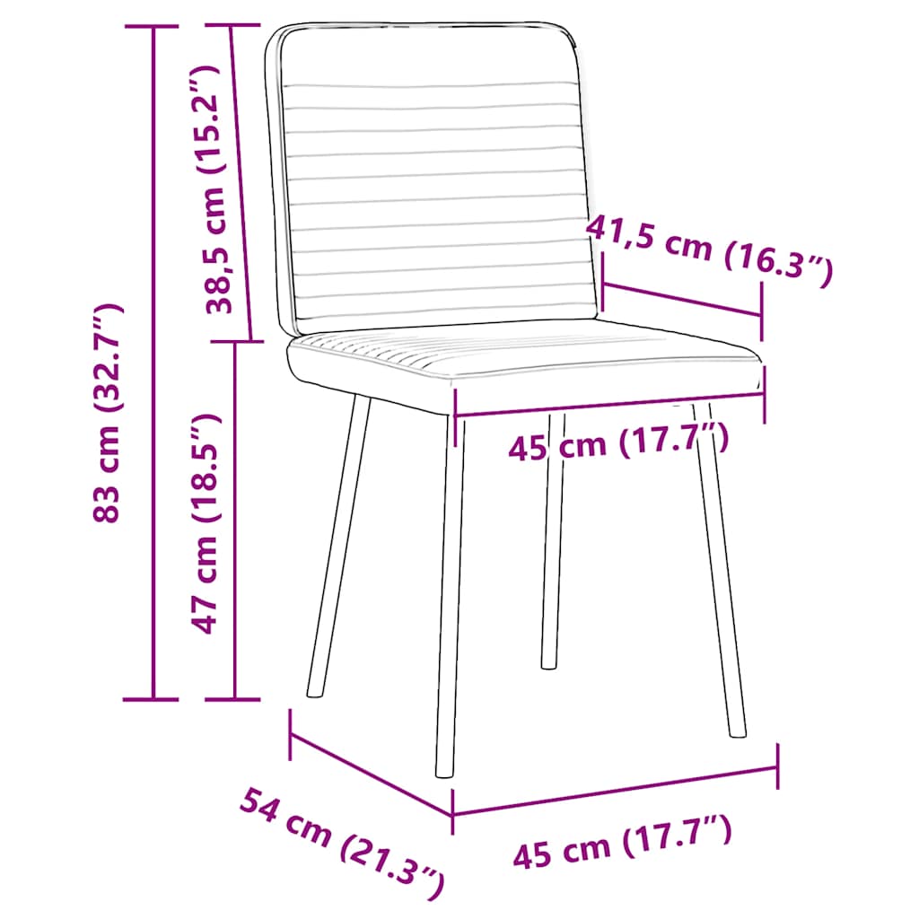 vidaXL Chaises de salle à manger 2 pcs Vert clair Velours