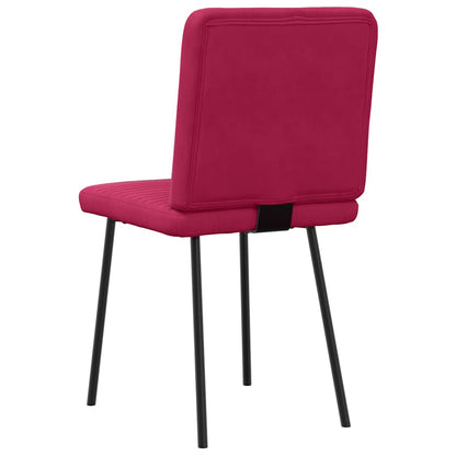 vidaXL Esszimmerstühle 2 Stk. Weinrot Samt