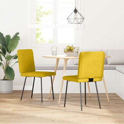 vidaXL Esszimmerstühle 2 Stk. Gelb Samt