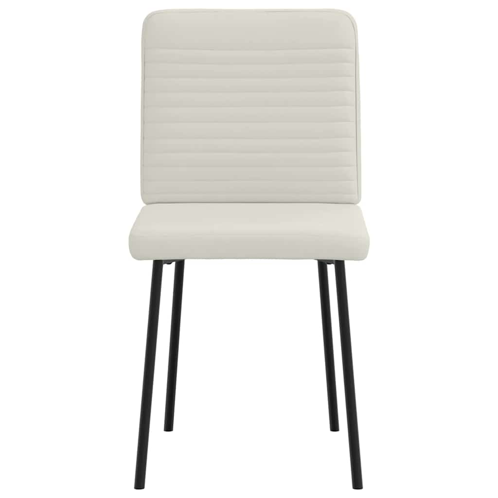 vidaXL Esszimmerstühle 2 Stk. Creme Samt