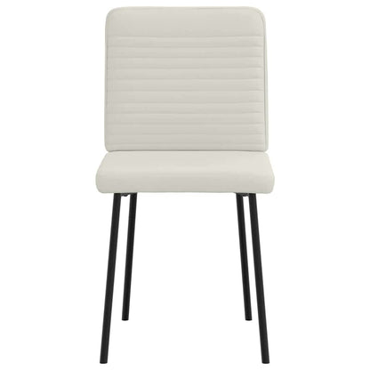 vidaXL Esszimmerstühle 2 Stk. Creme Samt