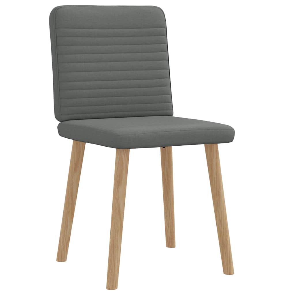 vidaXL Esszimmerstühle 2 Stk. Dunkelgrau Stoff