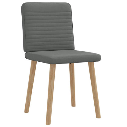 vidaXL Esszimmerstühle 2 Stk. Dunkelgrau Stoff