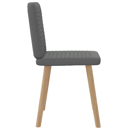vidaXL Esszimmerstühle 2 Stk. Dunkelgrau Stoff