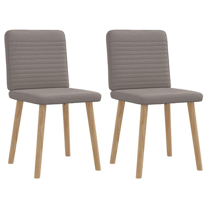 vidaXL Esszimmerstühle 2 Stk. Taupe Stoff