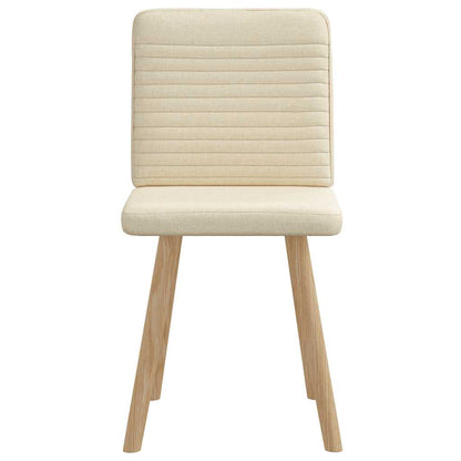 vidaXL Esszimmerstühle 2 Stk. Creme Stoff