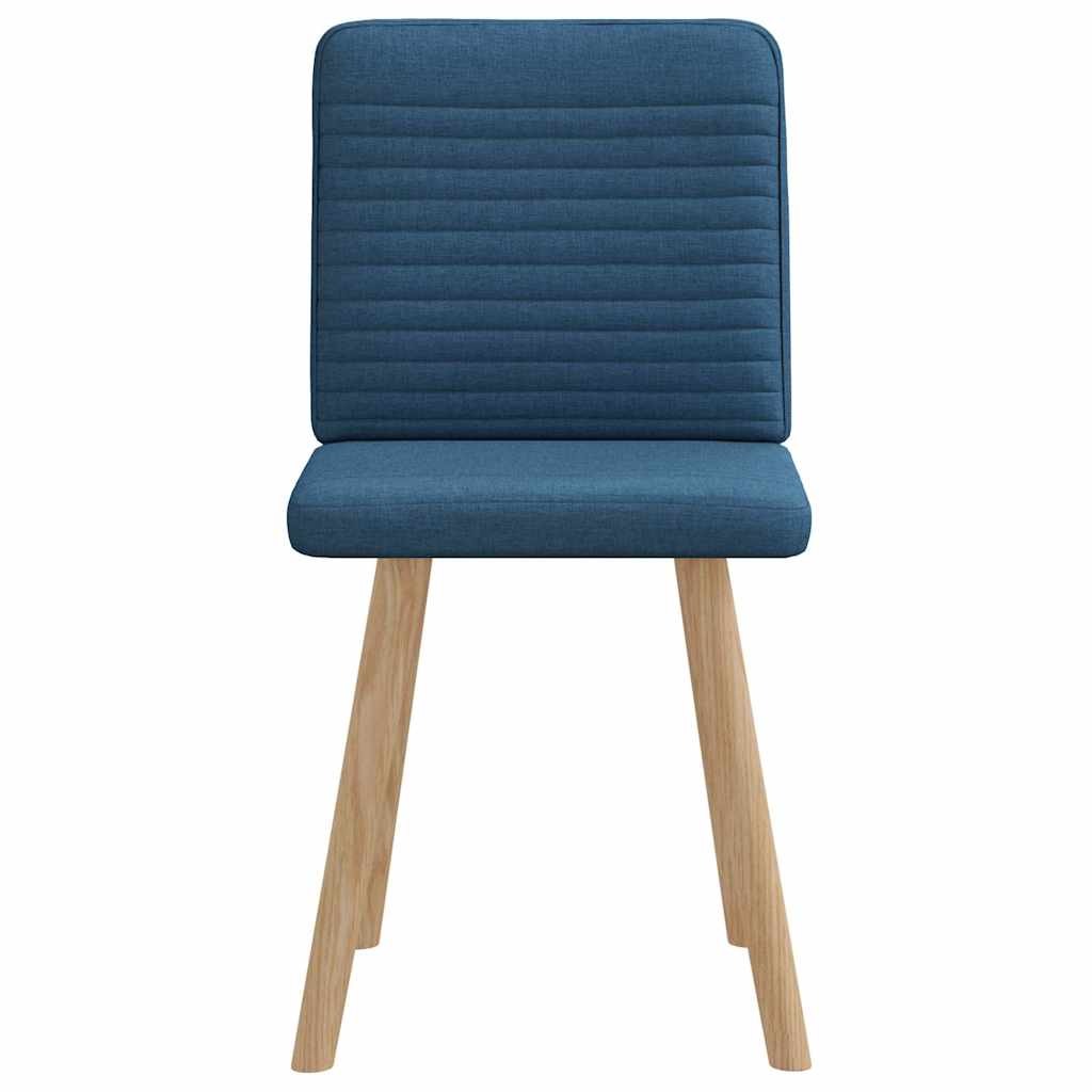 vidaXL Esszimmerstühle 2 Stk. Blau Stoff