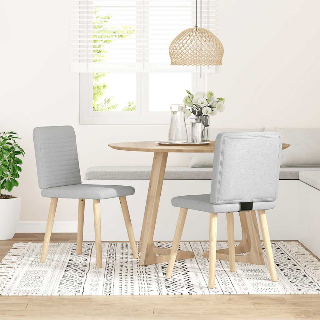 Esszimmerstühle 2 Stk. Wolkengrau Stoff