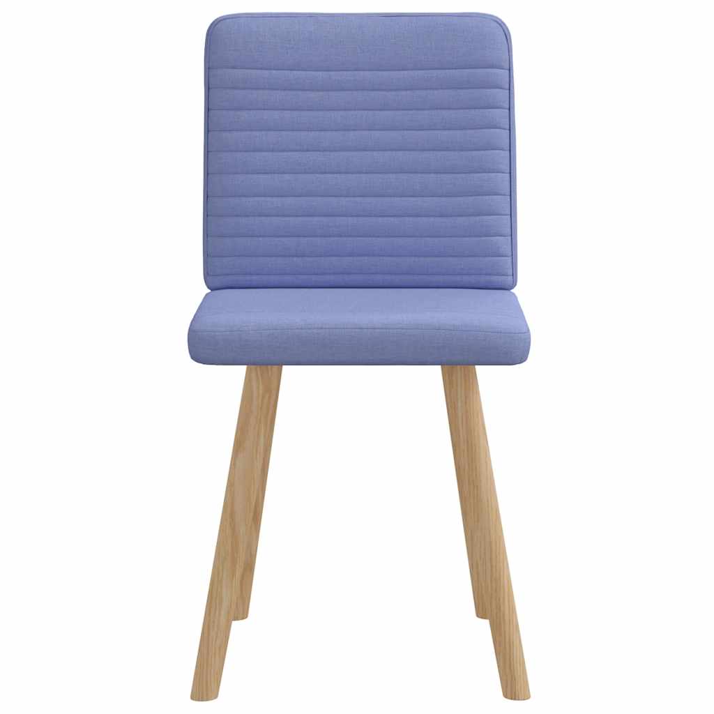 vidaXL Esszimmerstühle 2 Stk. Jeansblau Stoff