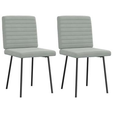 vidaXL Chaises de salle à manger 2 pcs Velours gris clair