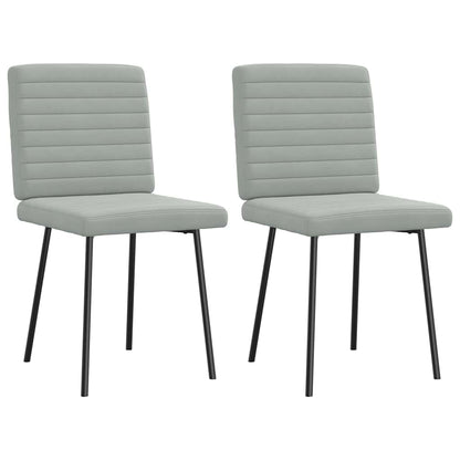 vidaXL Chaises de salle à manger 2 pcs Velours gris clair