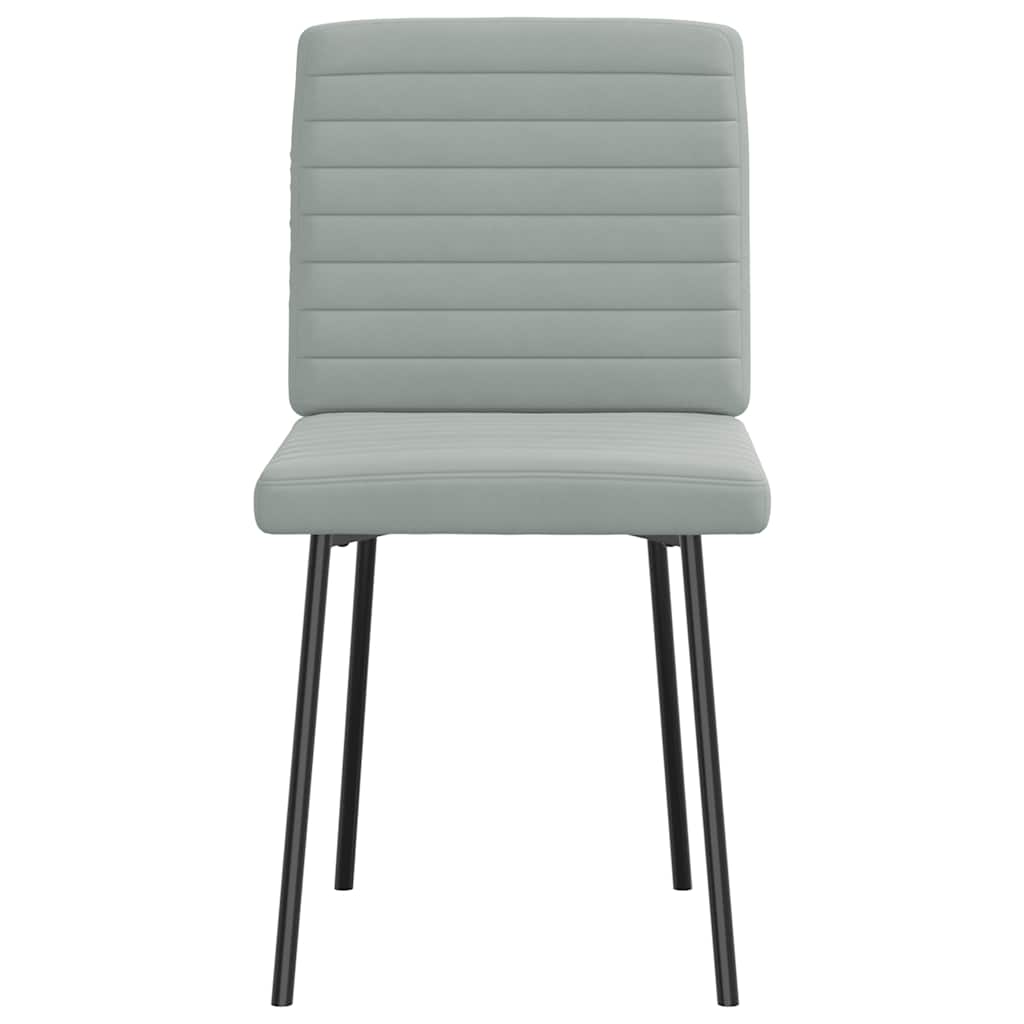 vidaXL Chaises de salle à manger 2 pcs Velours gris clair