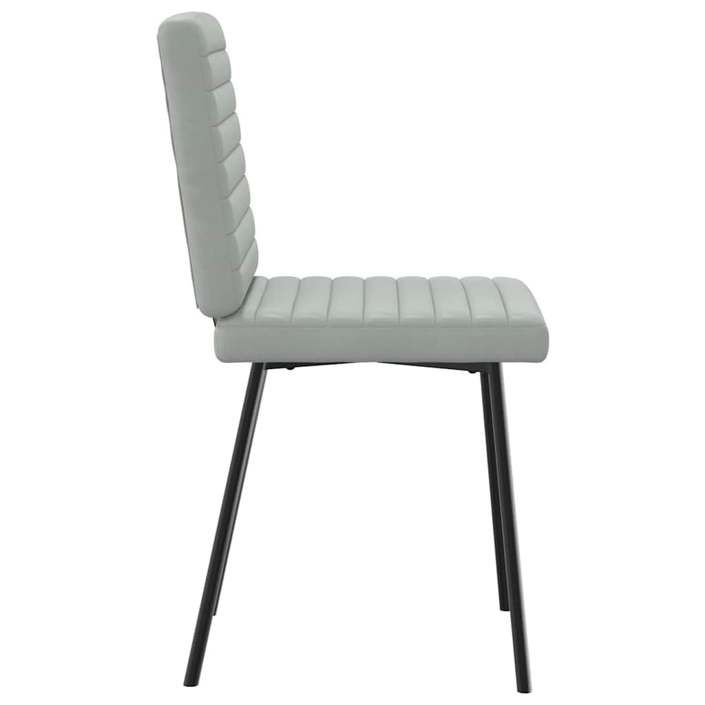 vidaXL Chaises de salle à manger 2 pcs Velours gris clair