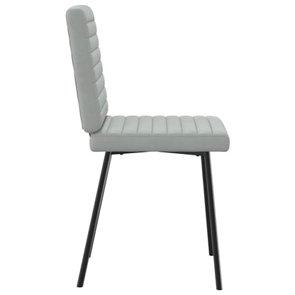 vidaXL Chaises de salle à manger 2 pcs Velours gris clair