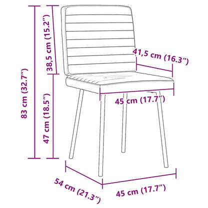 vidaXL Chaises de salle à manger 2 pcs Velours gris clair