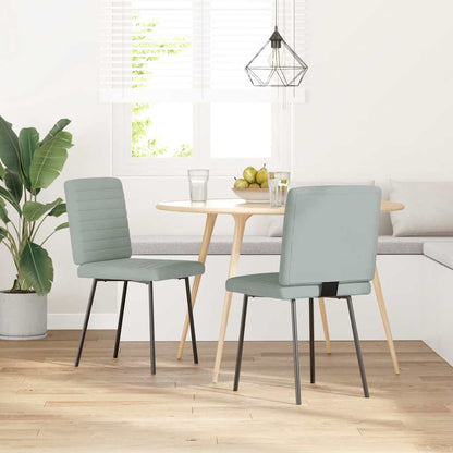 vidaXL Chaises de salle à manger 2 pcs Velours gris clair