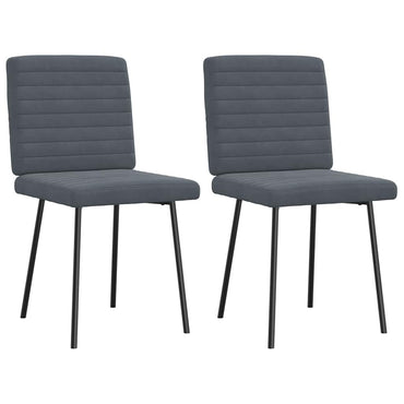 vidaXL Chaises de salle à manger 2 pcs Velours gris foncé