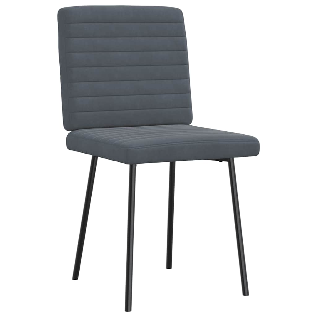 vidaXL Chaises de salle à manger 2 pcs Velours gris foncé
