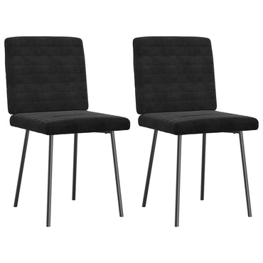 vidaXL Chaises de salle à manger 2 pcs Velours noir
