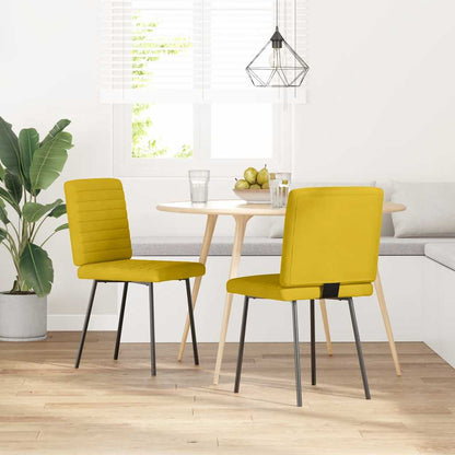 vidaXL Esszimmerstühle 2 Stk. Gelb Samt