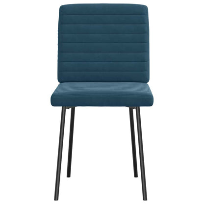 vidaXL Esszimmerstühle 2 Stk. Blau Samt
